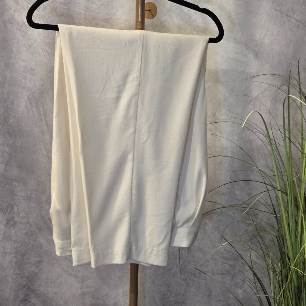 August Max Woman Cream Wool Blend Trousers Size 18W